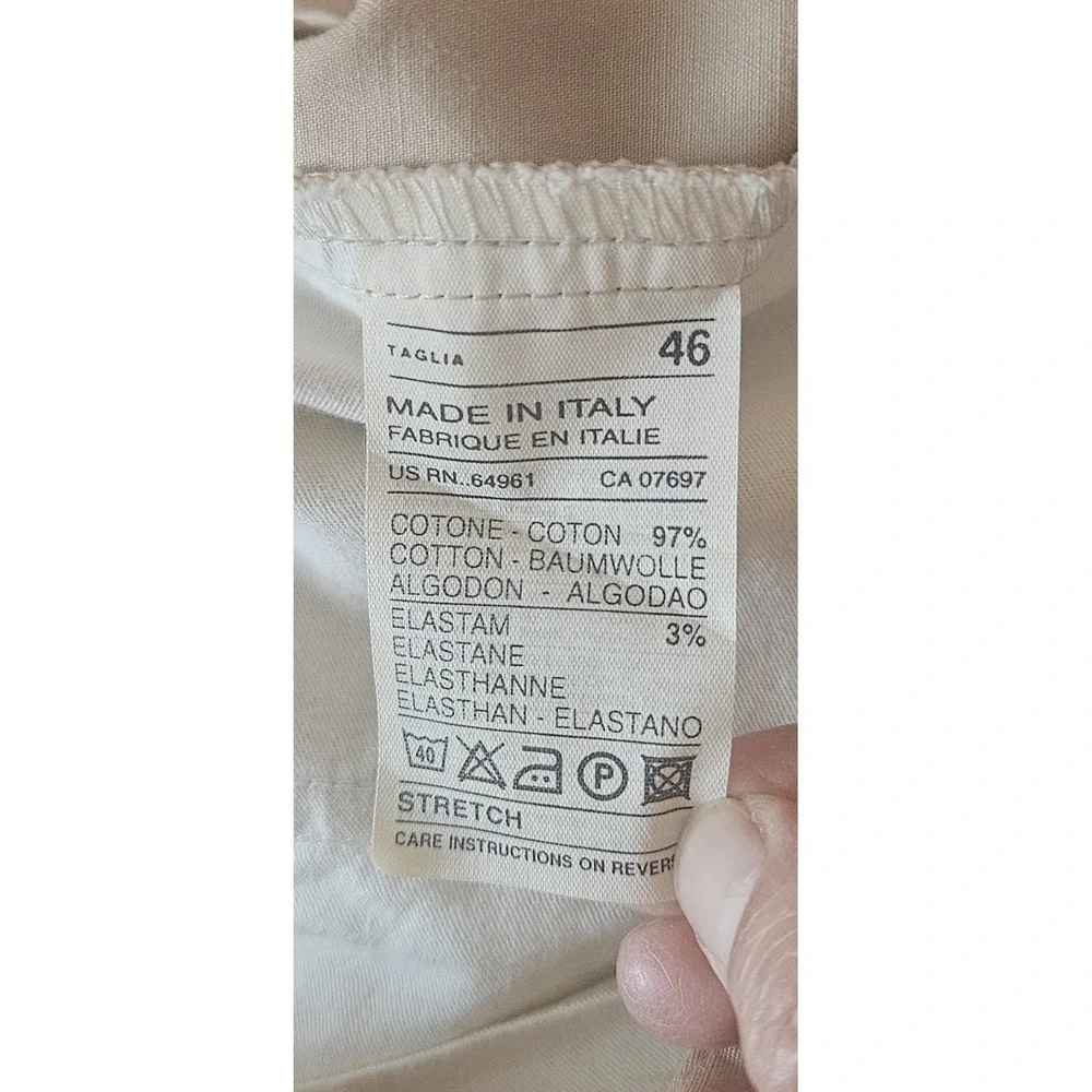 Vtg Sisley 3 Buttoned‎ blazer 48-L dress pants 46-L cotton khaki suit Italy made